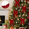 Decoración de Lazo de Terciopelo Transfronterizo Adornos Colgantes para Árbol de Navidad y Corona Decoraciones para Envoltura de Regalos Decoraciones para Fiesta Navideña, Bodas, Interiores y Exteriores