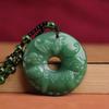 Collar con Colgante Retro Verde Oscuro Hebilla de Seguridad Doce Signos del Zodíaco Año del Dragón Estilo Étnico Cadena para Suéter Fabricante Venta al por Mayor Colgante