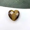 Cristal Natural Ágata Jade Corazón Facetado Colgante de 13 mm con Forma de Corazón Material para Collar de Bricolaje Accesorios de Joyería Venta al por Mayor