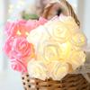 Rosa Artificial de Espuma LED Transfronteriza Pequeñas Luces Coloridas Luces de Cadena Intermitentes Ambiente de Boda Festivo Luces Decorativas de Navidad