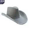 Sombrero de Vaquero Casual para Exteriores Compuesto de Eva Lente con Lentejuelas Fiesta Disco Sombrero para Adultos Europeo y Americano