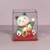 Novo Gato da Sorte de 2,2 polegadas Alimentado por Energia Solar, Gato da Fortuna com Mão Acenando Automaticamente por Energia Luminosa, Ornamento de Balcão de Loja Cultural e Criativa em Área Turística