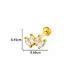 Nuevo Modelo de Henson Acero Inoxidable Puro Incrustado de Circonita Versión Extendida Rosca Interna Tornillo Perno para Cartílago de la Oreja Perno para Labio Joyería para Piercing