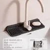 Tapete de Drenagem Transfronteiriço com Padrão Ondulado, Tapete de Silicone com Ventosa para Pia de Cozinha, Tapete de Drenagem para Pia de Banheiro
