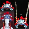 Sombrerería de Drama Xiao Liezi Xiao Mozi Accesorios de Ópera de Pekín Sombrero Casco de Ópera Frente de Tamborileo Suministros para Actuación de Liezi