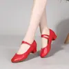 Zapatos de baile latino de doble tira, zapatos para baile cuadrado, zapatos de baile de suela blanda para mujer, zapatos de baile para todas las estaciones, zapatos de práctica para mujeres para maestros
