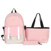 Nueva mochila escolar estilo preppy coreano para niños de primaria, mochila escolar de tres piezas, mochila multifuncional de gran capacidad