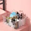 Cesta de Armazenamento de Ferro Estilo Japonês Cesta de Armazenamento de Lanches para Cozinha Cesta de Brinquedos para Mesa Quadro de Armazenamento de Máscaras para Banheiro Cosméticos