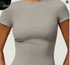 Conjunto de Yoga Tipo A para Mujer, Ropa Deportiva de Manga Corta Corta Ajustada de Secado Rápido para Pilates Fitness Training Running en Verano