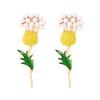 Pendientes de flor de color gota de aceite de alta calidad Pendientes de flor de esmalte con incrustaciones de metal, moda europea y americana, pendientes para mujer
