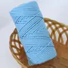 Corda de Algodão Colorida de 3mm Fiada no Núcleo Material para Bolsa Tecida DIY Feita à Mão Corda de Algodão para Tapeçaria Corda Decorativa Colorida Atacado