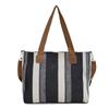 Bolsa Grande Feminina 2023 Nova Moda Bolsa de Lona Listrada Bolsa Tote para o Trabalho Tendência Ombro Transversal Bolsa de Maternidade