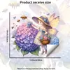 Adesivo de Parede Filmador Criativo Xinuo JDT-A611 Flor de Hortênsia Fada para Quarto Infantil, Quarto, Sala de Estar