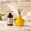 Adorno Difusor de Aroma sin Llama con Forma de Limón Lindo Decoración de Escritorio para Sala de Estar Dormitorio Difusor de Aroma de Ratán con Fruta de Dibujos Animados