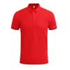 Camisa Polo Personalizada de Seda de Gelo com Ombro Normal, Roupa de Trabalho Masculina, Camiseta Casual Feminina Simples e Versátil com Gola e Manga Curta Fábrica
