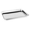 Plato de arroz al vapor de acero inoxidable 304, bandeja rectangular profunda, plato de arroz pequeño para cocina, plato de pescado a la parrilla, plato de arroz al vapor