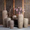 Vaso grande de chão artesanato em cerâmica decoração suave conjunto de vasos de cerâmica de chão atacado Jingdezhen