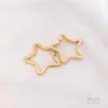 Chaveiro Atacado Cor Preservada Banhado a Ouro Real 14K Formato de Flor de Desenho Animado Estrela de Cinco Pontas Cabeça do Mickey Fivela de Metal Chaveiro DIY