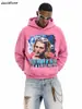 Nueva sudadera con capucha pesada lavada de otoño e invierno de Nirvana Cobben para hombre y mujer, sudadera con capucha de moda para parejas de comercio exterior