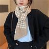 Nueva bufanda pequeña de pata de gallo para mujer, otoño e invierno, estilo coreano, cálida red roja estilo océano, bufanda protectora para el cuello, elegante, combina con todo, moda