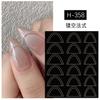 Plantillas huecas para pintar con spray en uñas calcomanías populares Amor estrella estrella Uñas estilo francés patrón de floración en uñas calcomanías para uñas