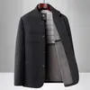 Chaquetas de Moda Tendencia Primavera y Otoño 2025 para Hombres de Mediana Edad Cuello Alto Casual Delgado Negocio Casual Traje Hombres