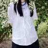 Diseño de Nicho Estilo Chino Nuevo Cuello Cubano Retro Manga Corta Camisa para Hombre Verano Delgada Casual Holgada