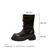 Couro de Vaca ~6cm Sola Grossa Fivela de Cinto Botas Martin 2026 Novas Botas Slim de Cano Médio Motocicleta Doce Cool Botas de Biker