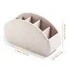 Caja de Almacenamiento para Control Remoto de Cuero PU Transfronteriza al por Mayor en Stock, Caja de Almacenamiento Multicompartimento para Mesa de Café de Sala de Estar, Organización de Escritorio