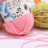 5 Meadas de Lã de Algodão Leite Atacado Bebê e Crianças Espessura Média Fio Tricotado à Mão Fio para Crochê Boneca Lã Artesanal DIY Bola de Lã
