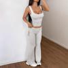Di Yun Ropa Deportiva Europea y Americana Spice Girls Dos Camisolas Pantalones de Pierna Ancha Ligeramente Picantes Traje Ropa para Mujer Primavera/Verano 2025 Amazon