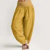 Pantalonas Casuais Versáteis de Moda Estilo Novo Europeu e Americano Transfronteiriço com Estampa Digital 3D Algodão Puro Estampado Diretamente Pantalonas Thai Femininas para Primavera e Verão