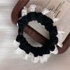 Encaje Encaje Anillo Intestinal Elástico Negro Anillo Básico para el Cabello Titular del Cabello Accesorios para el Cabello