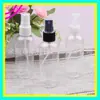 Botella spray negra de 80 ml, botella de perfume, botella spray transparente para tónico, botella spray de alcohol de 80 ml, botella spray para fijador de cabello