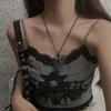 Collar de Acero de Titanio Cuerda Negra Peine para el Cabello para Mujer Dulce Cool Cadena para Suéter Nuevas Explosiones Diseño Nicho Accesorios de Collar