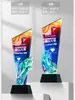 Personalización de Trofeo de Cristal Creativo Madera Maciza Competencia Infantil Medalla de Honor Ceremonia de Premiación de Empleados de Empresa