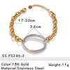 Collares y Pulseras Europeos y Americanos de Acero Inoxidable, Joyería de Estilo Cadena de Empalme de Lujo Ligero y Gama Alta, Acero de Titanio Chapado en Oro de 18 Quilates Que No Se Desvanece