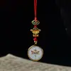 Cordón para Teléfono Móvil Original Tejido a Mano Ocho Santos Patronos 1.5 Thangka Pintado en Oro Colgante para Teléfono Móvil Colgante para Bolso Unidad USB