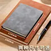 Cuaderno de Cuero Personalizable con Logo Estampado en Oro Piel Suave Tipo Piel Bloc de Notas de Negocios Libro de Registro para Reuniones de Oficina