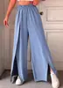 Europeo y Americano 2025 Primavera y Verano Nuevo Elegante Amazon Suelto Cintura Alta Plisado Pantalón de Pierna Ancha Ropa de Mujer