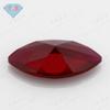 Anillo de hoja de rubí sintético con forma de ojo de caballo, piedra desnuda de corindón rojo n.° 8, gema Huagang, venta al por mayor, bricolaje