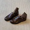 Mocasines retro de piel de oveja sin cordones con tacón grueso para mujer, adecuados para ir al trabajo, uso casual y con un diseño de estilo británico inspirado en el JK