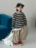 Moletom Meninos Queijo e Gato Versão Coreana Primavera Estampa Cartoon Solto Respirável Versátil Infantil Manga Longa Tendência 2026