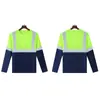 Ropa de Trabajo para Obra de Construcción de Comercio Exterior Transfronterizo, Uniformes de Trabajo para Construcción de Administración de Carreteras, Camisetas Reflectantes de Secado Rápido con Cuello Redondo, Impresión de Logo Personalizado