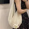 Bolso de playa tejido con flores transfronterizo, nuevo bolso de hombro de moda de gran capacidad para vacaciones en la playa, para ir al trabajo, al por mayor