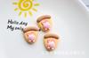 Accesorios de pegamento en crema al por mayor, accesorios de resina hechos a mano para bricolaje, simulación de dibujos animados, comida de animales, juego de fresa, triángulo