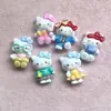 Novo Laço Gatinho Desenho Animado Cola Creme Artesanal DIY Acessórios de Resina Joias Buraco Fivela de Sapato Pacote de Material Lote