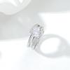 Anillo de moda de accesorios de venta caliente de Shein transfronterizo, anillo de cobre enrollado multicírculo con incrustaciones de circonitas, tendencia europea y americana, anillo para damas
