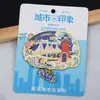 Serie Liaoning Dalian Shenyang Huludao Imán Magnético de Madera para Refrigerador Cultural y Creativo 3D Tridimensional Dibujos Animados Pegatina Magnética