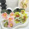 Flor Simulada Cymbidium Planta en Maceta Decoración Escandinava Oficina Sala de Estar Escritorio Interior Bonsái Planta Verde Adornos Flor Simulada